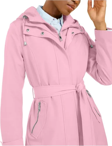 Vista 3 de Nautica Chubasquero con capucha para mujer con cinturón