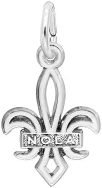 Vista 2 de Rembrandt Charms Fleur De Lis - Colgante Nola en oro o plata de ley