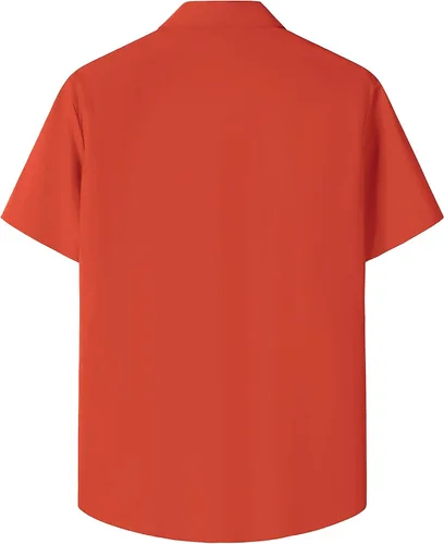 Vista 3 de JOGAL Camisas guayabera para hombre cubanas de manga corta casuales con botones para la playa