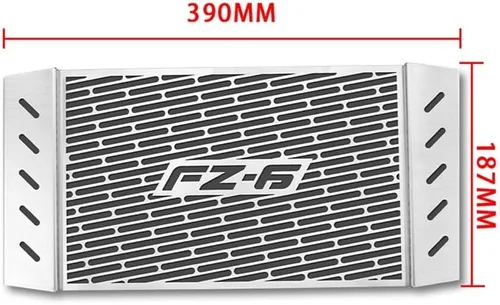 Vista 3 de Rejilla de radiador de motocicleta, protector de rejilla de radiador de motocicleta, cubierta de metal negro para modelos Y&AMAHA FZ6 FZ 6 FAZER