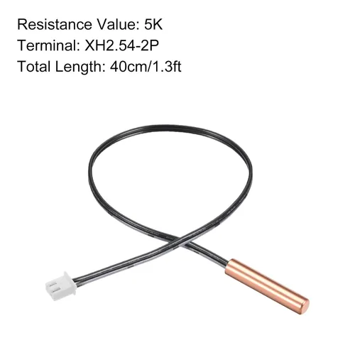 Vista 2 de Sonda de termistor NTC 5K de 1.3 pies de cobre impermeable con sensor de temperatura, [para transmisor digital de temperatura] - 2 piezas