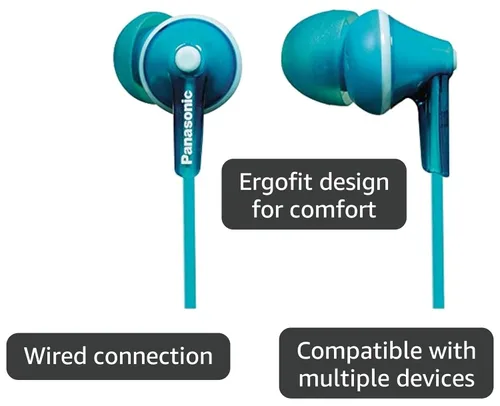 Vista 2 de Panasonic RP-HJE125-Z - Auriculares con cable, color azul
