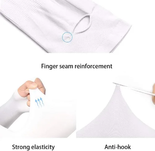 Vista 3 de Mangas de hielo con protección UV para brazos, protector solar, para hombres y mujeres, parasol transpirable, conjunto de brazos al aire libre