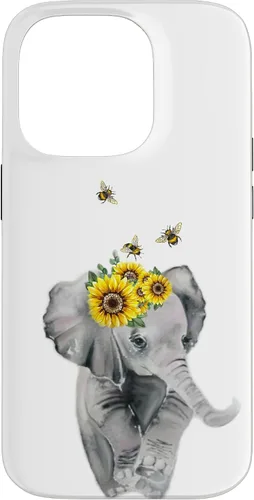 Vista 17 de Elephant Bumble bee - Sunflower Animal Lover Honey Bees Case for iPhone 17