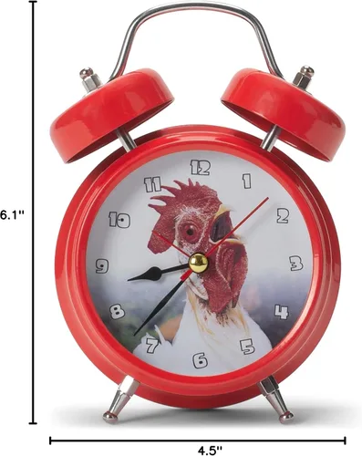 Vista 7 de Mark Feldstein & Associates Wacky Wakers Red Rooster - Reloj despertador de mesa