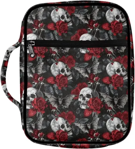Vista 10 de Funda para la Biblia de Béisbol con Impresión de Agua y Fuego para Niños, Fundas Ligeras para la Biblia, Bolso de Mano para Estudio de la Biblia