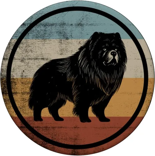 Vista 3 de PopSockets retro vintage con gráficos Chow Chow Dog PopSockets intercambiables PopGrip