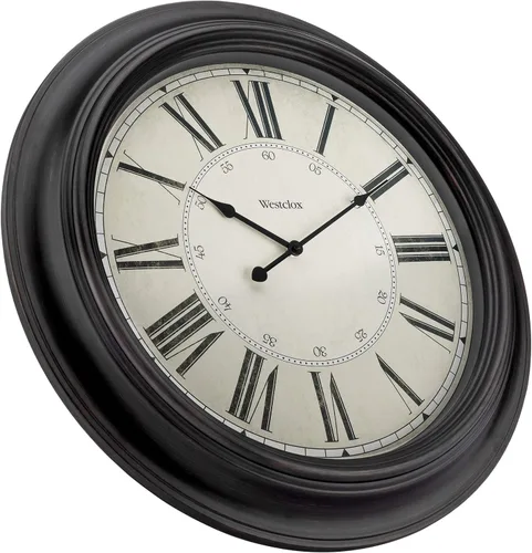 Vista 4 de Westclox Reloj de pared tradicional de 20 pulgadas, funciona con pilas, para sala de estar, dormitorio, oficina, regalo ideal para inauguración