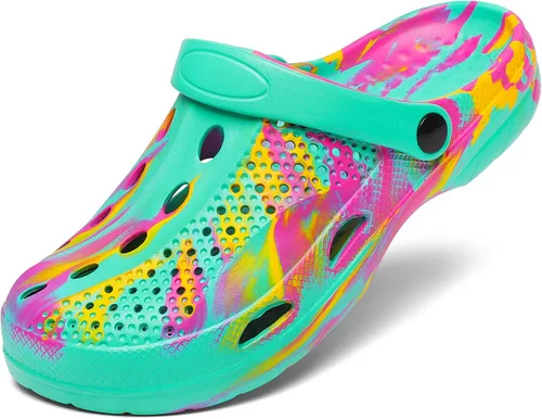 Vista 9 de SOSOWHLTE - Zueco con soporte de arco para hombre y mujer, zapatos de jardín unisex cómodos sin cordones, pantuflas informales para exteriores