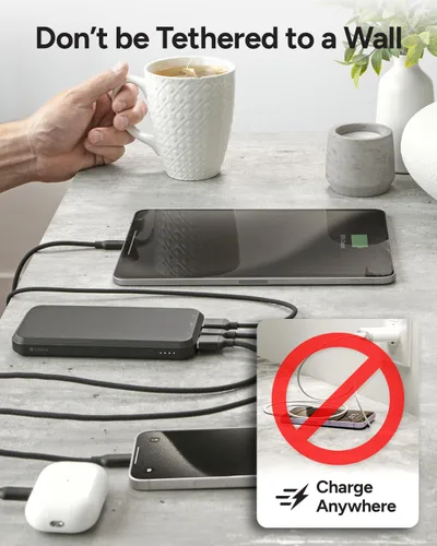 Vista 5 de Mophie Powerstation Core 10,000mAh Power Bank Capacidad de mejor valor 18 W, multidispositivo