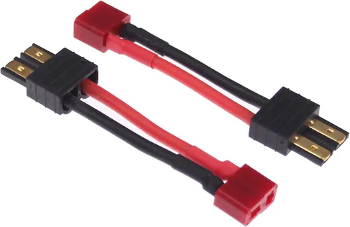 Vista 2 de 4 unidades compatibles con TRX a T-Plug estilo macho hembra adaptador de conector RC con cable de 14 awg 2 pulgadas (E06-4)