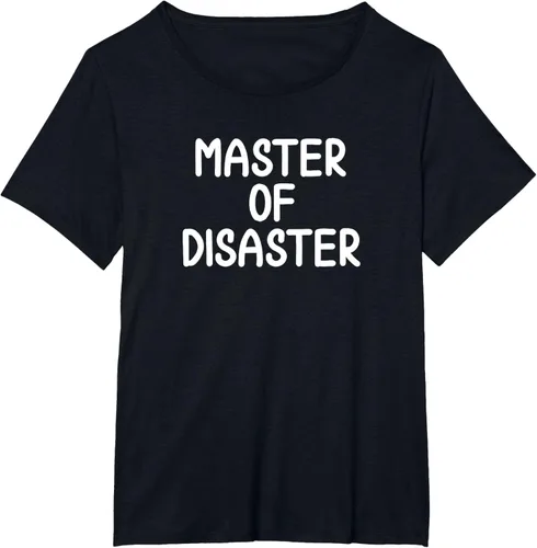 Vista 30 de Camiseta divertida con texto en inglés "Master Of Disaster