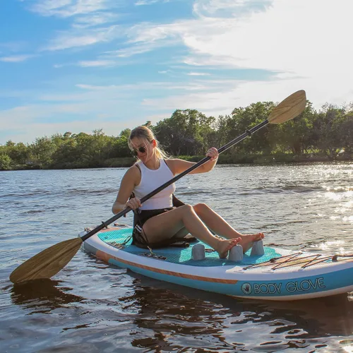 Vista 6 de Body Glove Slider Pro Paddle - Paletas de kayak para adultos, paleta de kayak ajustable con medidas grabadas con láser y área de agarre, remo