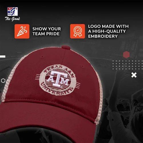 Vista 5 de The Game NCAA Snapback - Parche de malla - Comodidad clásica - Tamaño ajustable - Deja que todos sepan a qué equipo apoyas School seal patch with