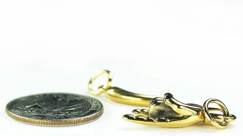Vista 6 de Collar combinado de Mano Cornuto y Cornicello, en cadena de caja de 24 pulgadas, para hombre, cuerno de mano italiano de la suerte, antimal de ojo