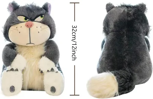 Vista 6 de 12 Inch Lucifer Plush Cat, Cinderella Movie Character Lucifer Stuffed Animals, Lucifer Plush, Multicolor