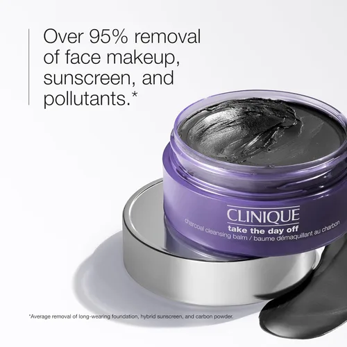 Vista 2 de Clinique Take The Day Off Charcoal Cleansing Balm Makeup Remover Dissolves Makeup and Sunscreen For Dry Combination to Oily Skin Types