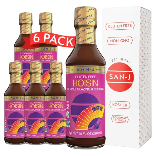 Vista 16 de San-J - Paquete variado Spice of Life - Teriyaki, salsa de naranja, szechuan, maní tailandés - Salsas de cocina sin gluten - Sin OGM - Botellas
