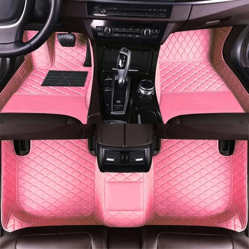 Vista 13 de Alfombrillas de cuero personalizadas para la parte delantera y trasera y de la tercera fila para automóvil, se adapta a la mayoría de SUV, sedán