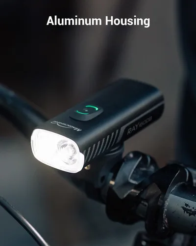 Vista 8 de MagicShine Luz de bicicleta RAY 1600B/RAY 2600B, USB-C carga rápida IPX6 impermeable, equipada con dos faros LED de alta potencia para bicicleta