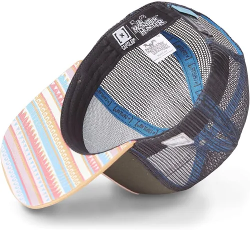 Vista 3 de X CAPSLAB Trucker Hat Monster Hunter One Size Fits All Embroided Patch Flat Bill Hat Breathable Mesh