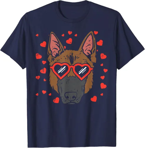Vista 52 de Camiseta de regalo para perro con cara de pastor alemán, Negro, S