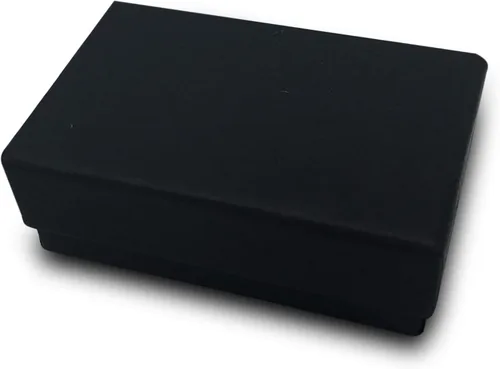 Vista 2 de The Display Guys Cajas de cartón con algodón para joyería 100 unidades Negro mate