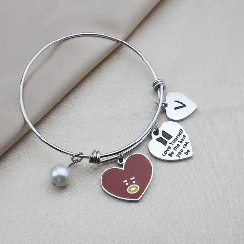 Vista 3 de Army Gifts Love Yourself Be The Best You Can Be Bracelet Inspirational Gift Star Lover Jewelry Star Fans Gift Music Lover Gifts