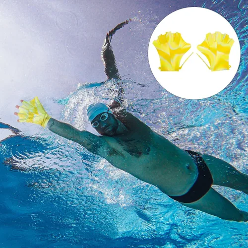 Vista 7 de Baluue 2 guantes de natación, guantes de natación acuática, para entrenamiento en agua, palmeados a mano, para hombres, mujeres, adultos