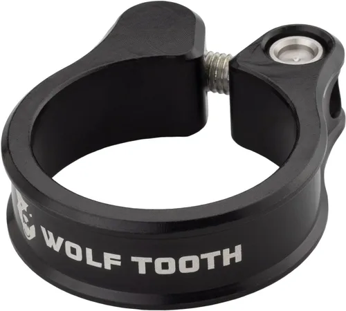 Vista 3 de Wolf Tooth Abrazadera de tija de sillín de aluminio 6061 mecanizado de precisión con perno autoalineable, agarre antideslizante ligero y seguro