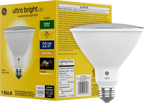 Vista 10 de GE Bombillas LED de inundación ultra brillantes PAR38, luz diurna, 250 W