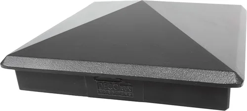 Vista 28 de Tapa de aluminio en forma piramidal para postes de madera, color negro (4 unidades)