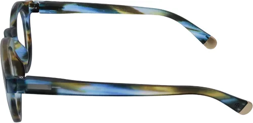 Vista 3 de Peepers de PeeperSpecs Favoritas de Oprah - Gafas de lectura redondas con bloqueo de luz azul para mujer Cuerno multi