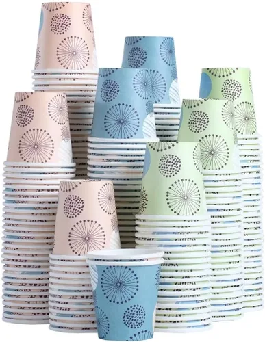 Vista 8 de Clawsoff [Paquete de 300] Vasos de papel de 3 onzas, vasos pequeños para enjuague bucal de 3 onzas, mini vasos de baño desechables, vasos de papel