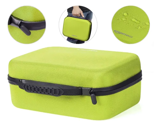 Vista 7 de Tienda Basics Hard Shell Travel and Storage Case for Nintendo Switch and Switch OLED- 12 x 48 x 9 Inches Neon Yellow