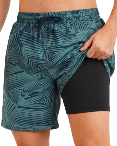 Vista 12 de PUMA Traje de baño para hombre, secado rápido, rendimiento atlético, entrepierna de 8 pulgadas, con forro de compresión de malla