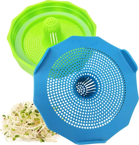 Vista 8 de Masontops Mason Jar - Juego de iniciación de tarro de germinación de frijoles, kit de brotes de frijoles fácil de bricolaje con semillas orgánicas