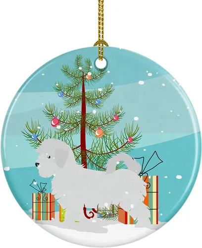 Vista 6 de Caroline's Treasures Cavalier King Charles Spaniel - Adorno de cerámica para árbol de Navidad, decoración colgante para el hogar, Navidad, fiestas