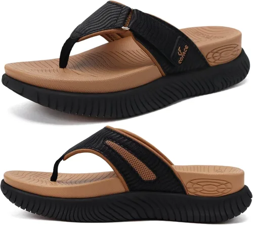 Vista 8 de COFACE Sandalias ortopédicas para mujer, cómodas sandalias de plataforma para playa, talla 6-12