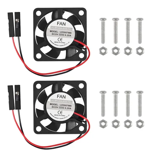 Vista 10 de Ventilador Raspberry Pi – Paquete de 10 disipadores de calor de refrigeración de CPU, separando interfaz uno a dos, 3.3 V 5 V para Pi4, Pi3, Pi2
