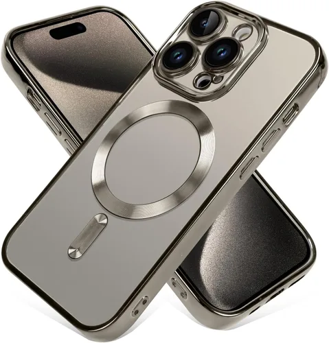 Vista 7 de OOK Funda para teléfono hecha para iPhone 15 Pro Max (6.7 pulgadas) con protector de lente de cámara (compatible con MagSafe), antiarañazos, a