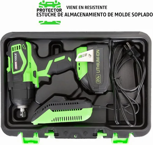 Vista 3 de OEMTOOLS 24486 Llave de impacto de iones de litio de 20 V máximo, sin escobillas, motor de alto rendimiento que produce más par y tiempos