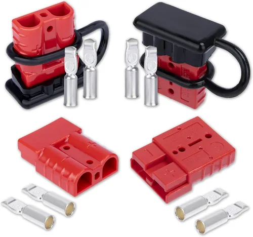 Vista 10 de BFXM Anderson - Conector de 2 piezas, baterías de 175 amperios y 12 V, kit de enchufe de conexión/desconexión rápida, conectores para cables de 1/0