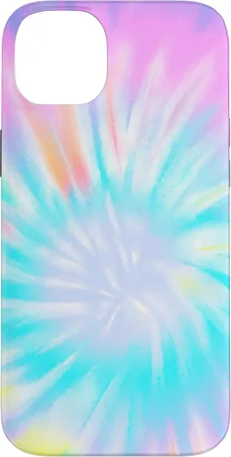 Vista 15 de iPhone 16 Tie Dye Colorful Rainbow Swirl Abstract Design Case