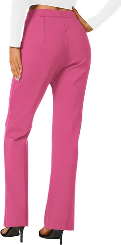 Vista 31 de Urban CoCo Pantalones de trabajo elásticos con corte de bota, pantalones de yoga pequeños para oficina casual