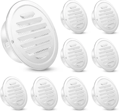 Vista 15 de Zonon 1 pieza de rejillas de ventilación de sofito de acero inoxidable de 4 pulgadas, cubierta de ventilación redonda para secadora con pantalla