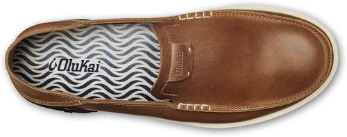 Vista 6 de OLUKAI Kakaha - Zapatos de cuero sin cordones para hombre, cuero de primera calidad, versatilidad formal e informal, comodidad y ajuste diario