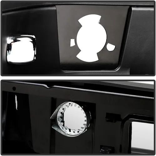 Vista 5 de ACANII - Para Chevy Silverado 2007-2013/GMC Sierrsa 1500 de acero cromado completo parachoques trasero con montaje de orificios de sensor