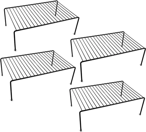 Vista 6 de Estante grande de almacenamiento para gabinete (16.1 x 10.2 pulgadas), organizador de encimera de cocina, refrigerador y estante de almacenamiento