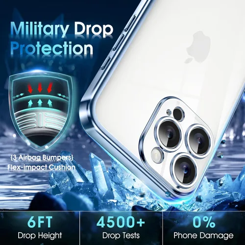 Vista 765 de Supdeal Funda cristalina transparente para iPhone 11, [No se amarillea] [Protección de la cámara] [Probado contra caídas de grado militar] Funda